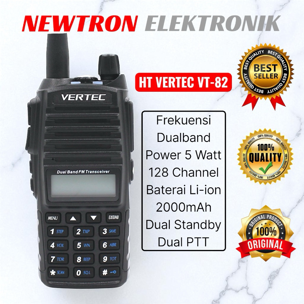 HT VERTEC VT82 VT5R DUALBAND VHF UHF 5/8 Watt UV5RH VT UV 5RH 5R 82 C1 K5 K5Plus UVK5 Plus VTC1 New 