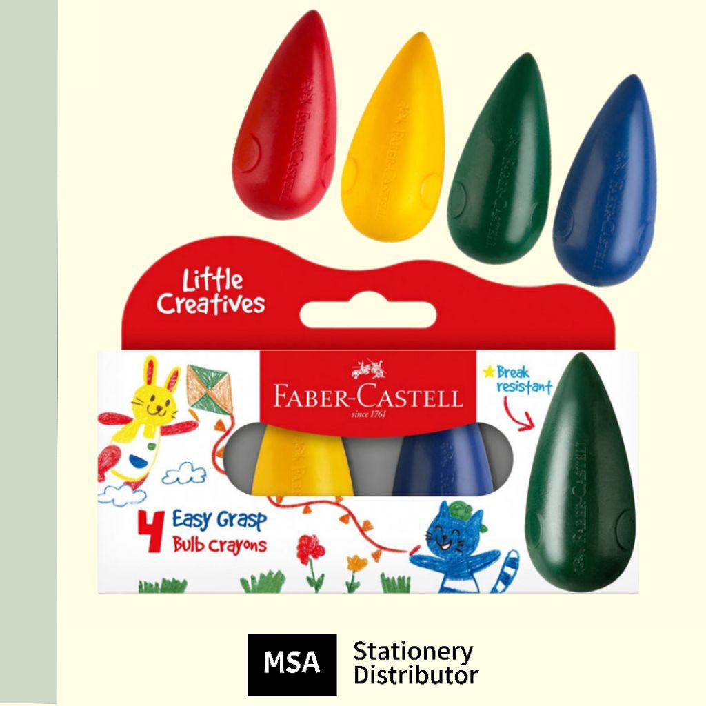 Faber-Castell Easy Grasp Bulb Crayon 4/Crayon Faber-Castell