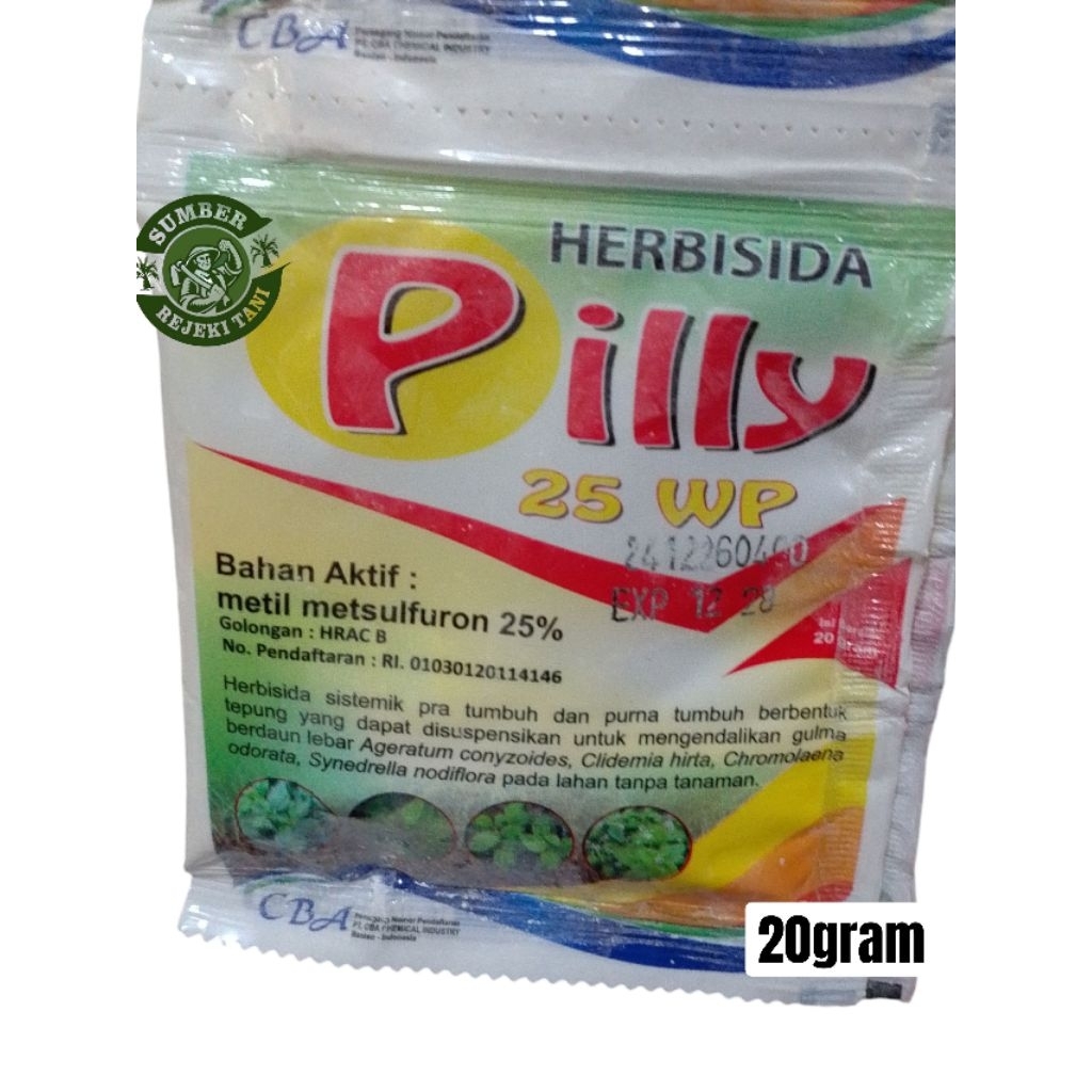 Herbisida Pilly 25WP metil metsulfuron 20gram