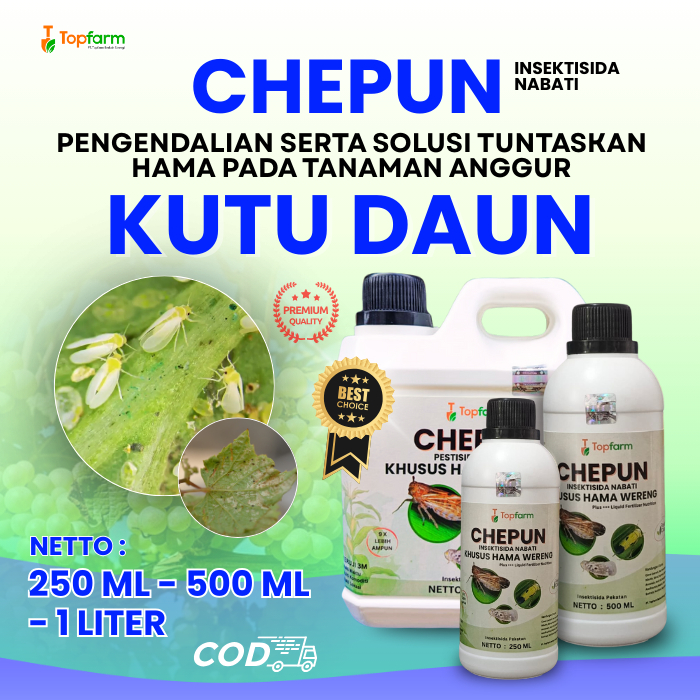 Insektisida Topfarm / Obat Kutu Daun Pohon Anggur / Obat Anggur Terserang Kutu Daun / Obat Kutu Puti