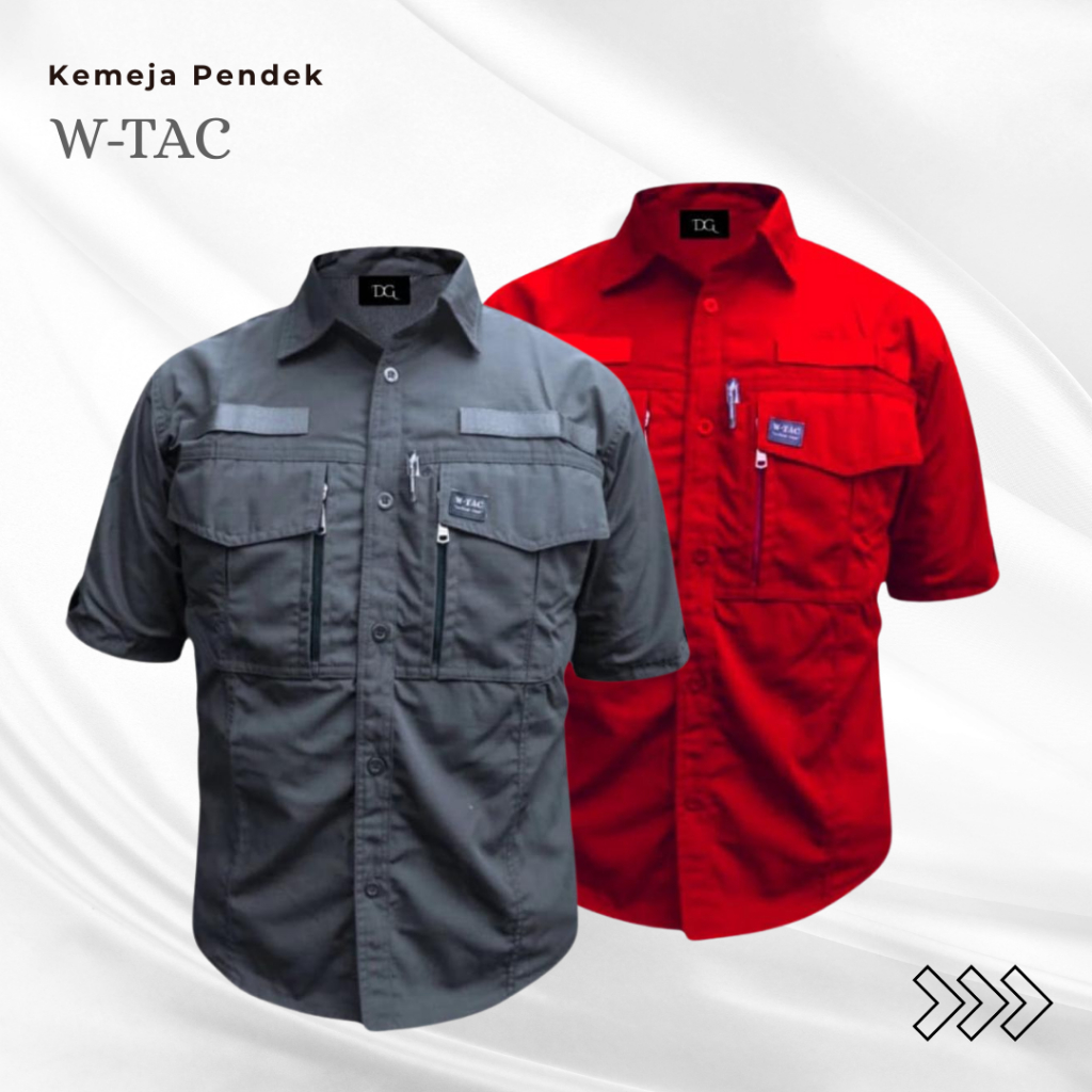 KEMEJA TACTICAL WTAC PENDEK / KEMEJA TACTICAL OUTDOOR / KEMEJA LAPANGAN