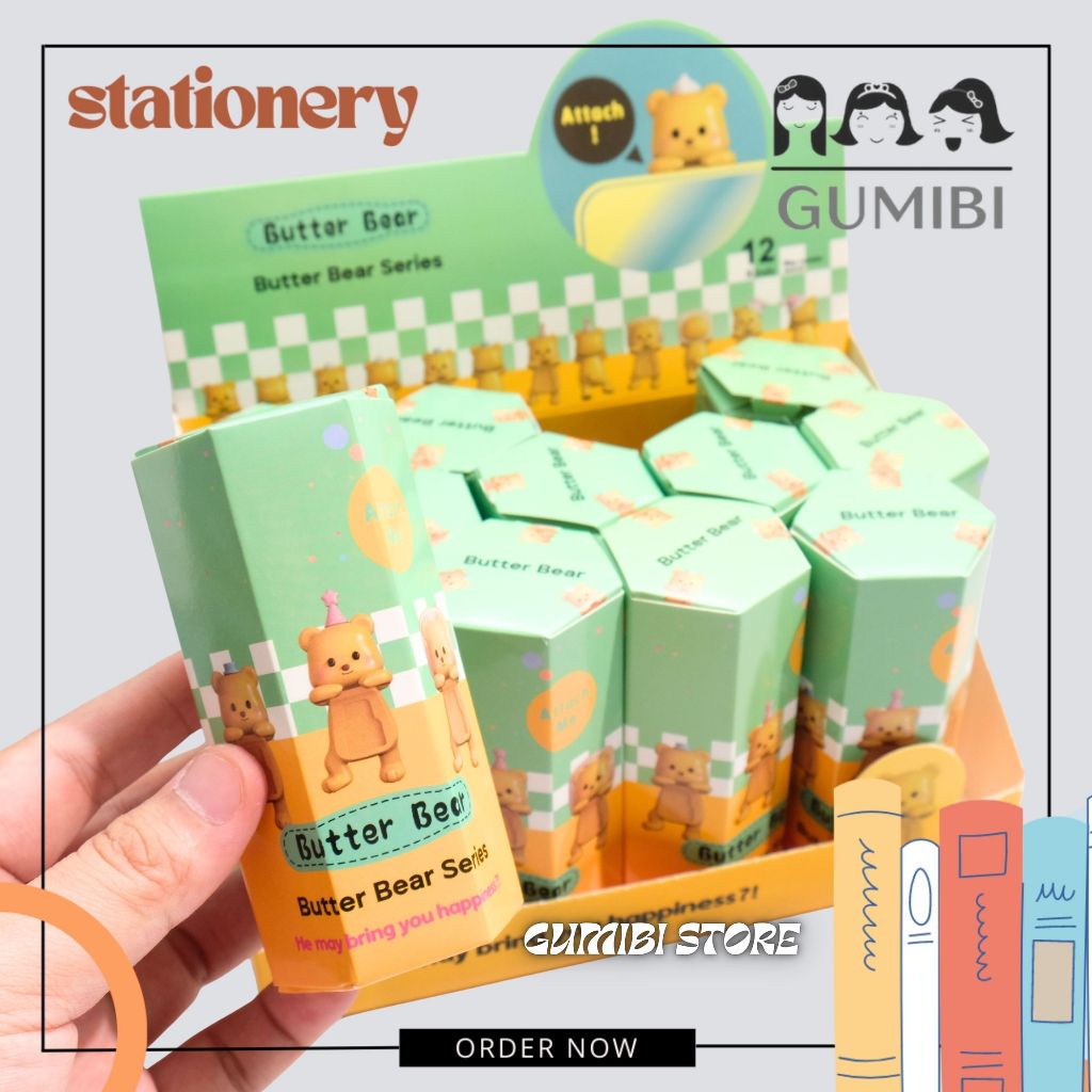 DEKORASI HP TEMPELAN HP BLIND BOX HIPPERS BUTTER BEAR MISTERI HIPPERS BUTTER BEAR SERIES DEKORASI PO