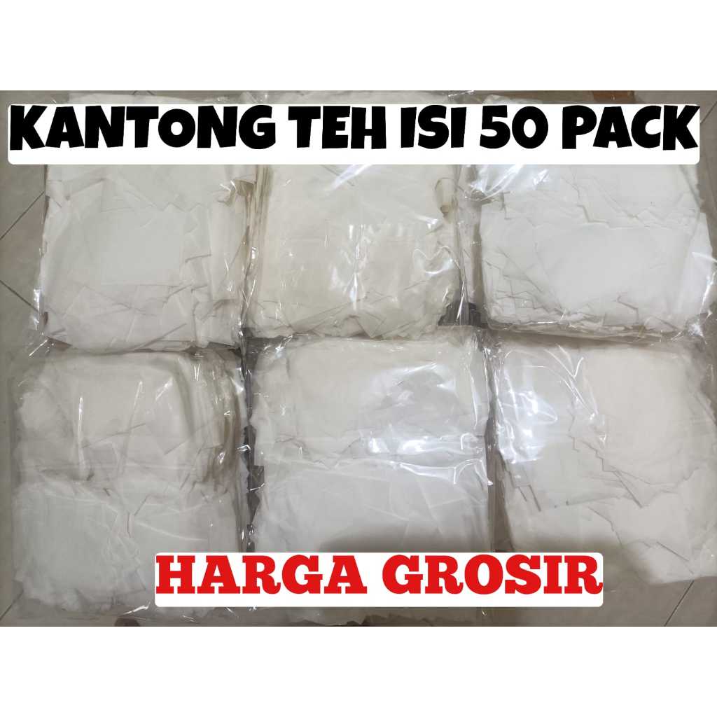 [ISI 50 PCS] Kantong Teh Celup Kosong FOOD GRADE HALAL Isi 1000 Pcs Tea Bag Saringan Kopi Teh Herbal