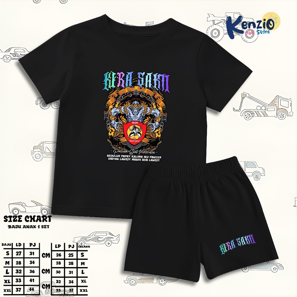 Baju Setelan Kera Sakti Anak Laki Laki Perempuan - Kaos Distro Karakter Kera Sakti