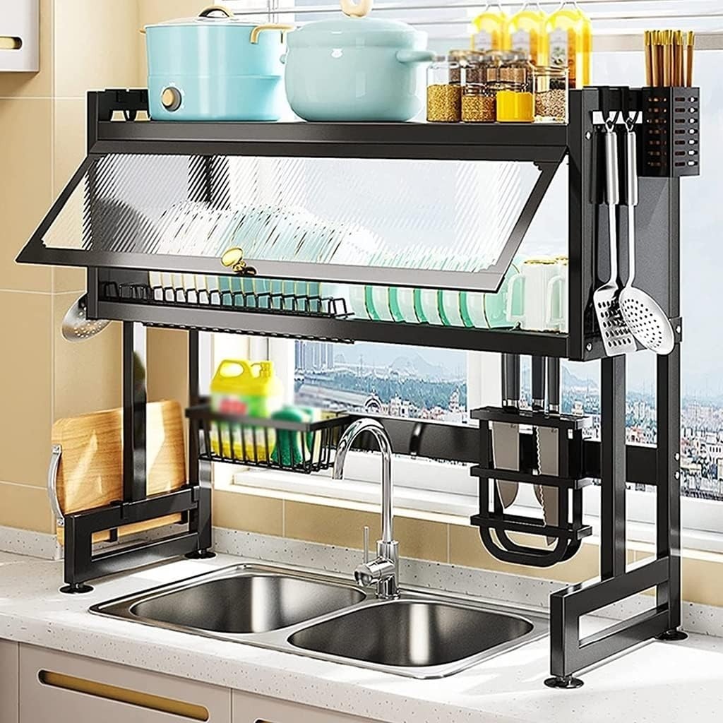 Rak Pengering Piring 3 Tingkat Atas Wastafel Sink Dish Rack/ RAK DAPUR ESTETIK/ RAK PENIRIS PIRING G