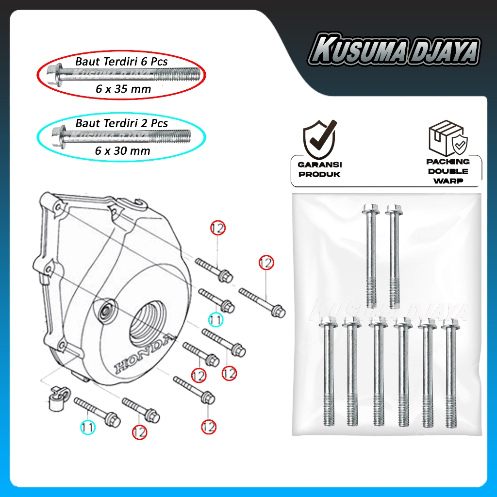 BAUD BAUT BLOK BAK KOPLING SET KARISMA SUPRA X 125 KARBU FI SATUAN