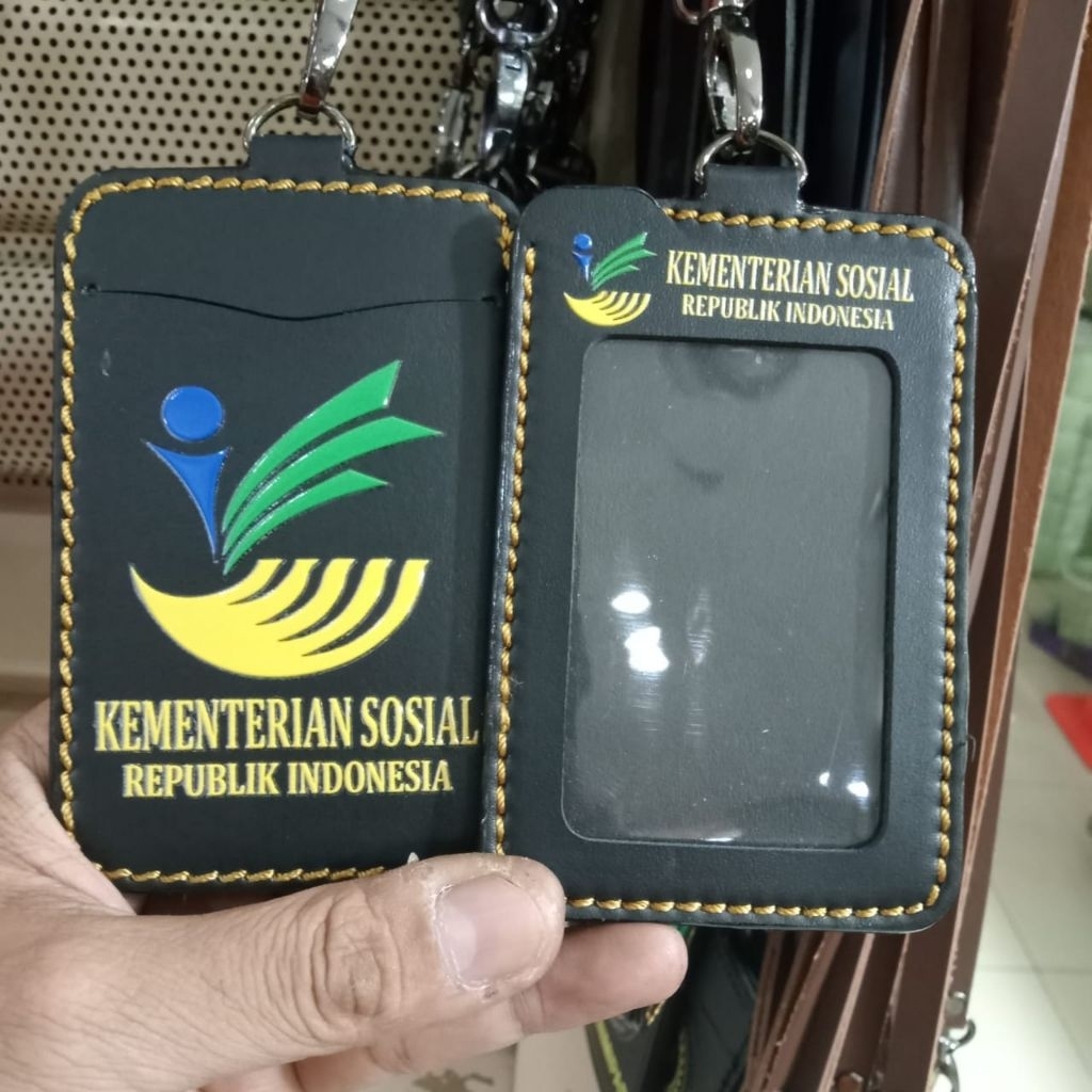 Lanyard id card Kemensos gantungan+dompet id card KEMENTERIAN SOSIAL berkualitas tinggi