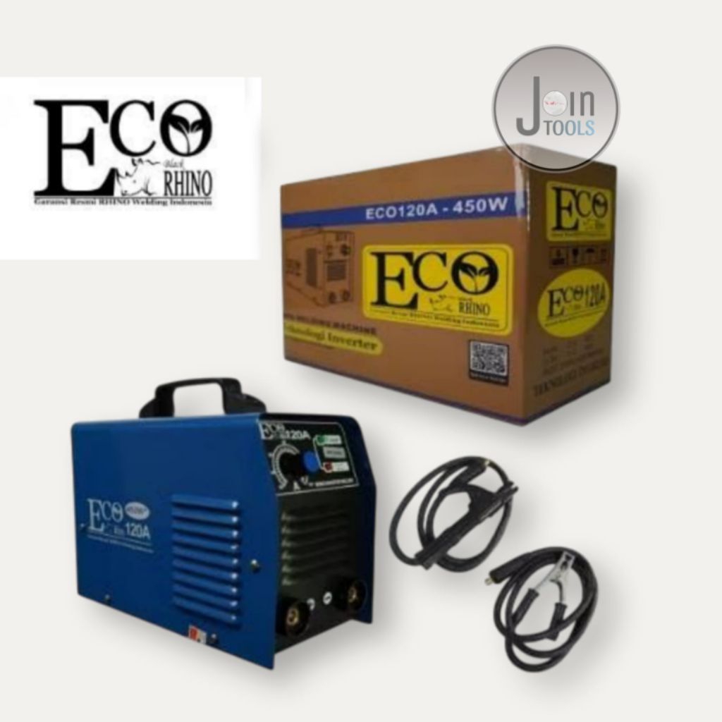 RHINO | Mesin Las MMA ECO 120A 450Watt | Trafo Las 450 Watt | Mesin Las Inverter Rhino