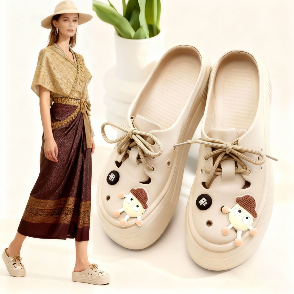 YUTU &Jual Panas-Sandal Wanita Sendal Selop Premium Wedges Karet Jelly PCU Kekinian Antislip Empuk R