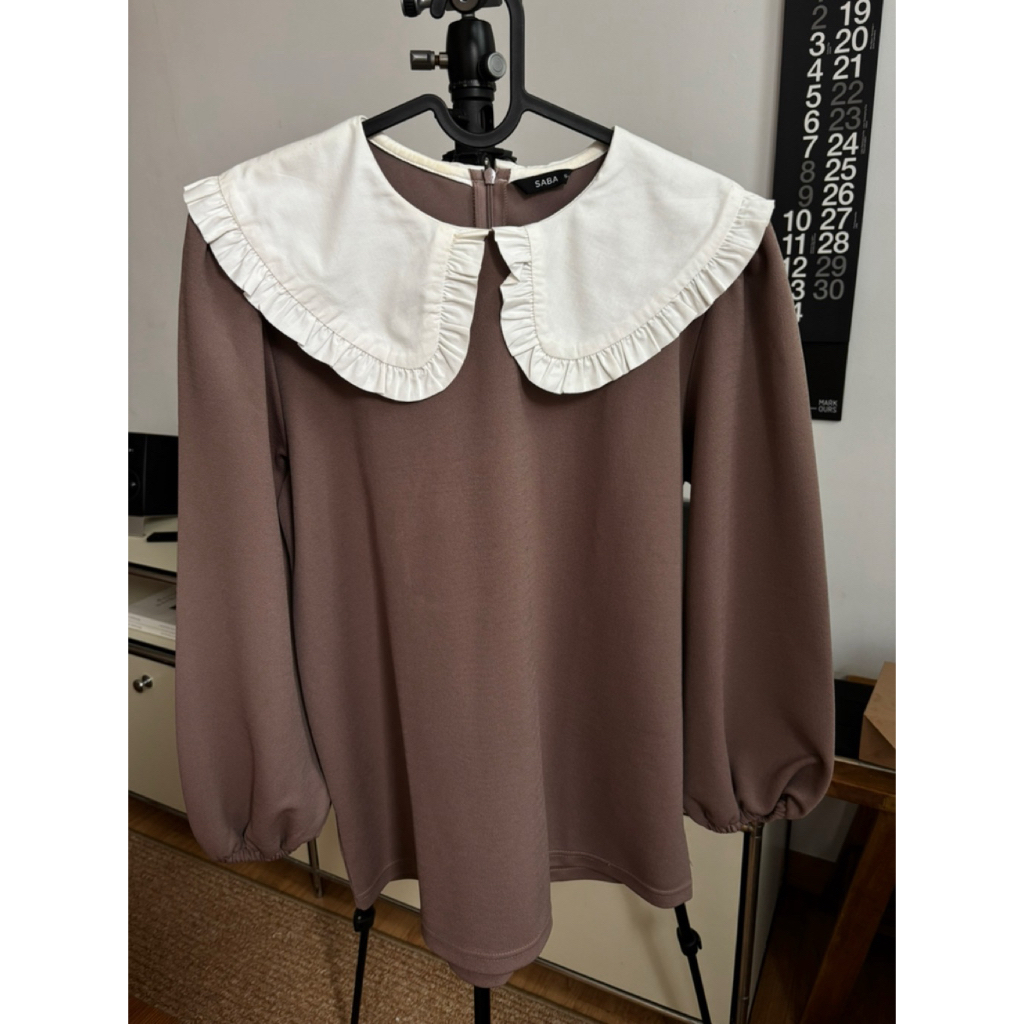 SABA MODEST Blouse Lengan Panjang Kerah Pita Preloved