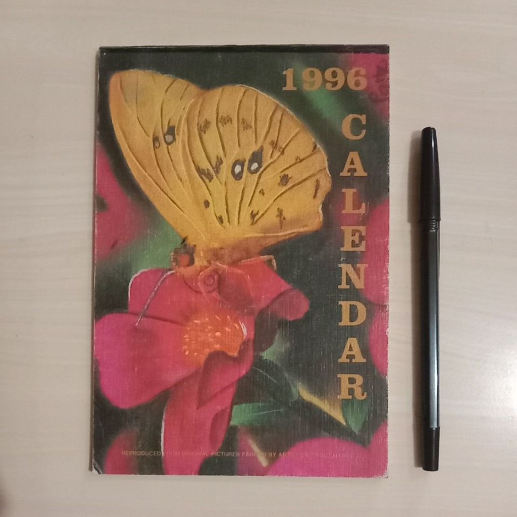 1996 CALENDAR - Kalender Jadul Bekas Murah Original - B3