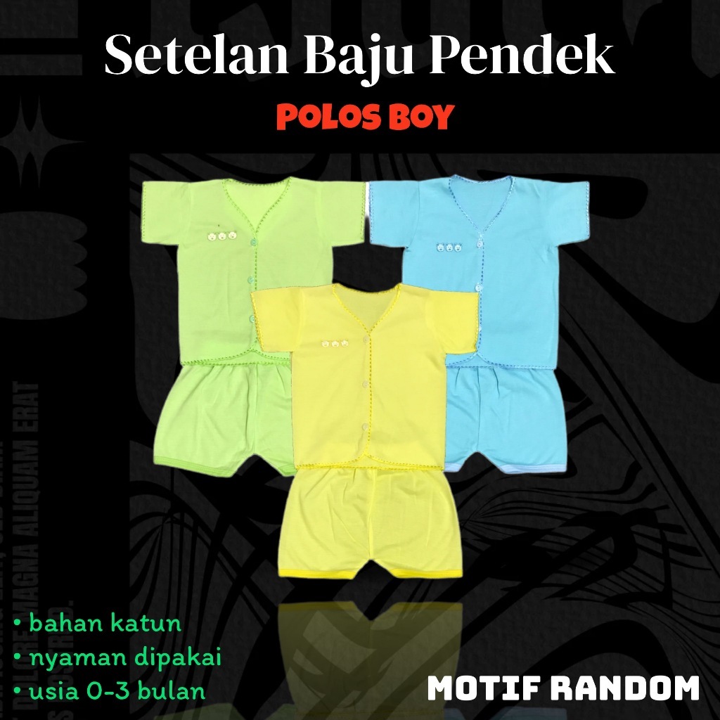BAYIe - 6/12 SET (GROSIR) Setelan Baju Bayi Pendek+Celana Pendek 0-3 bln/baju anak laki/Perempuan Be