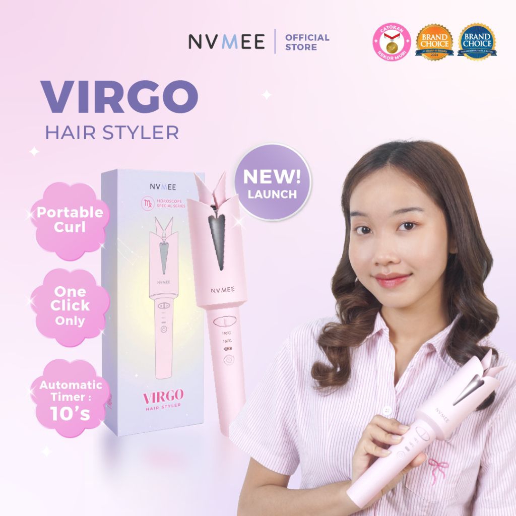 NVMEE Virgo Hair Styler Pink-Catokan curly