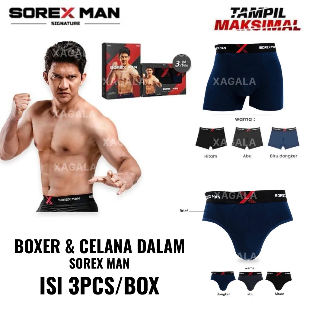SOREX MAN BOXER PRIA CELANA DALAM PRIA PAKAIAN DALAM COWO SOREX MEN