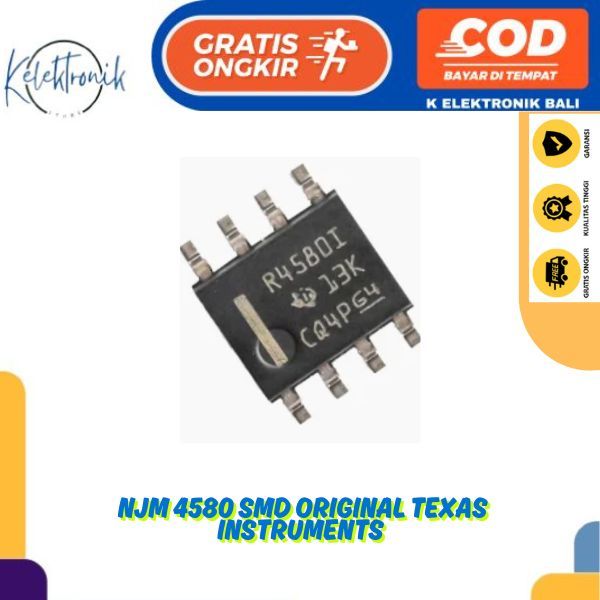 NJM 4580 SMD JRC 4580 SMD ORIGINAL TEXAS INSTRUMENTS