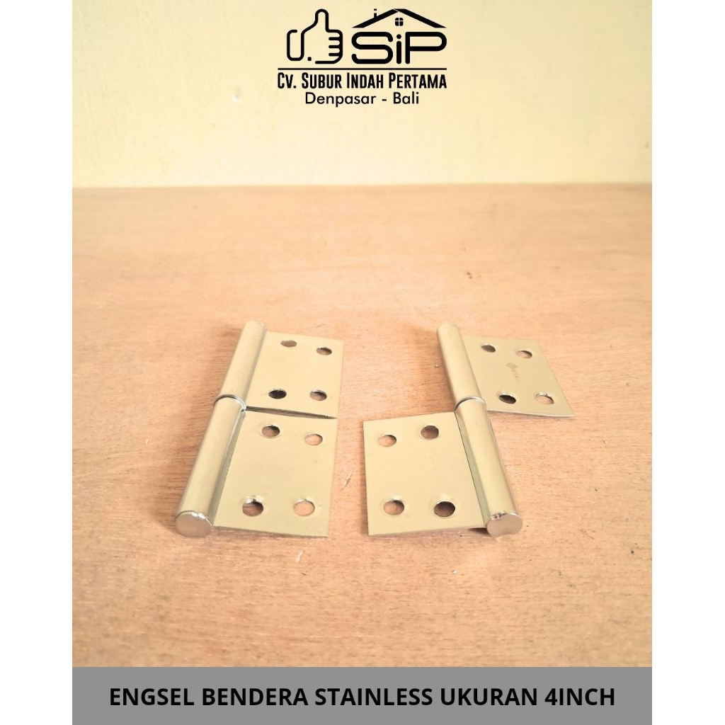 ENGSEL BENDERA STAINLESS UKURAN 4INCH/Engsel Pintu/Engsel Bendera Cabut/Engsel Pintu Stainless