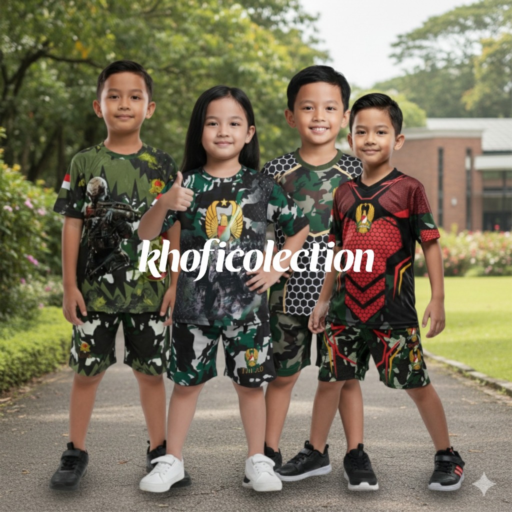 SETELAN BAJU JERSEY TNI ANAK TERBARU , BAJU JERSEY TNI ANAK 2024