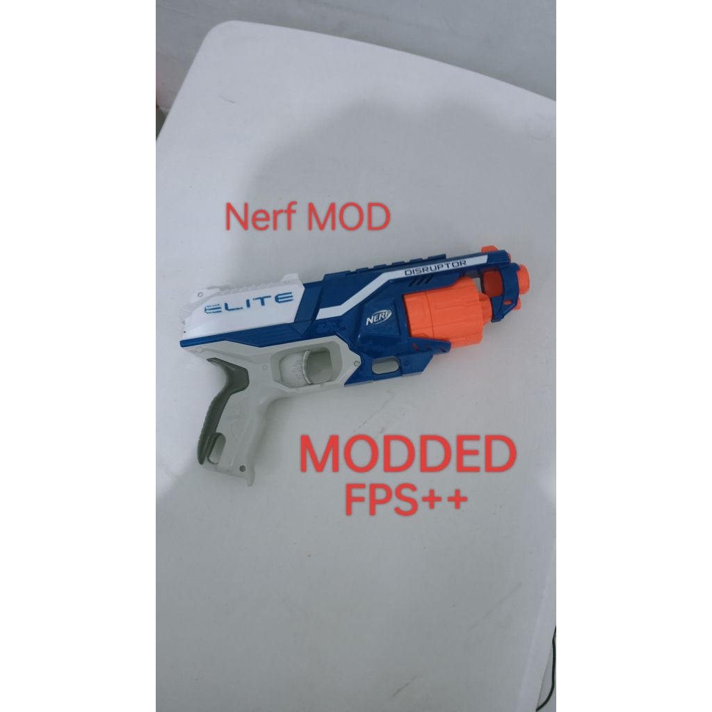 Nerf Disruptor Elite Modded Blaster Mainan Tembakan Anak Pistol Kokang Manual Foam Darts