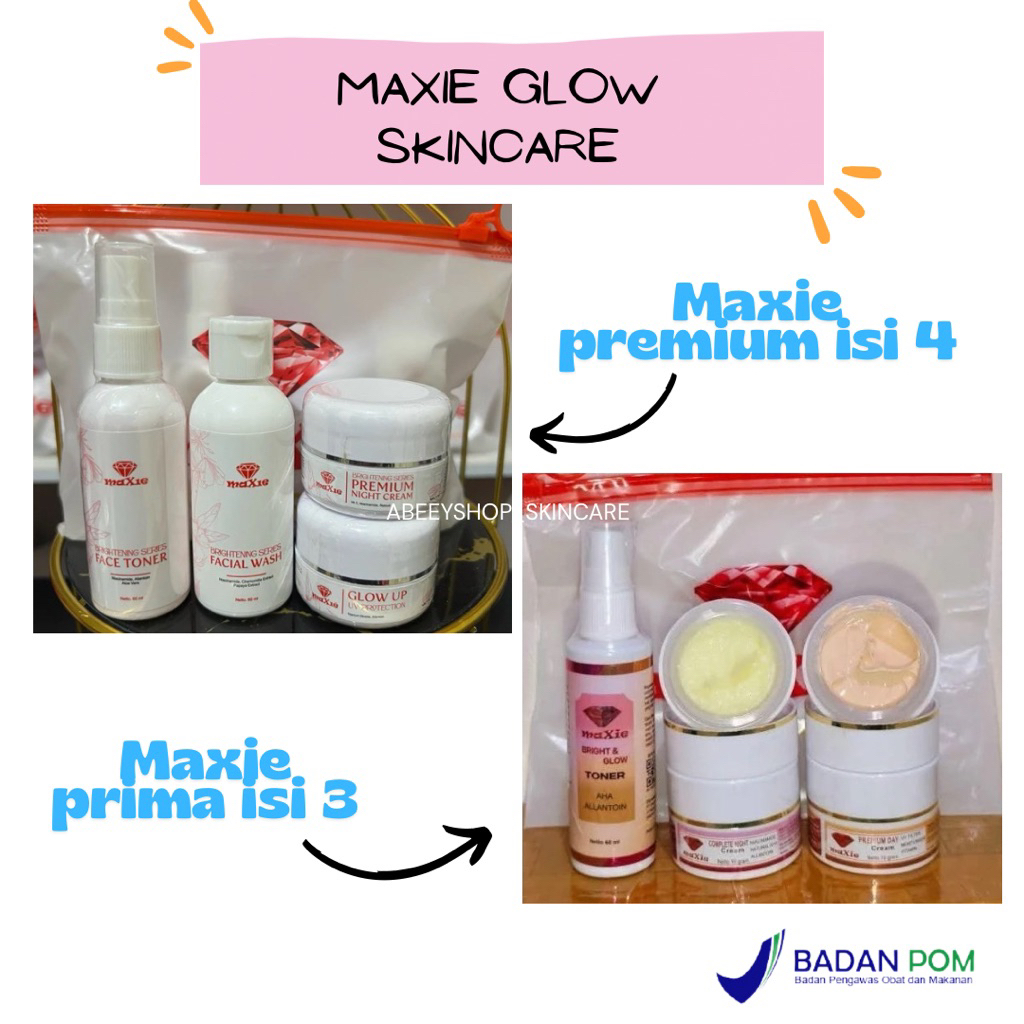 [ORIGINAL] MAXIE SKINCARE GLOW BPOM ORIGINAL / CREAM FLEK MAXIE / SERUM MAXIE / ECER MAXIE