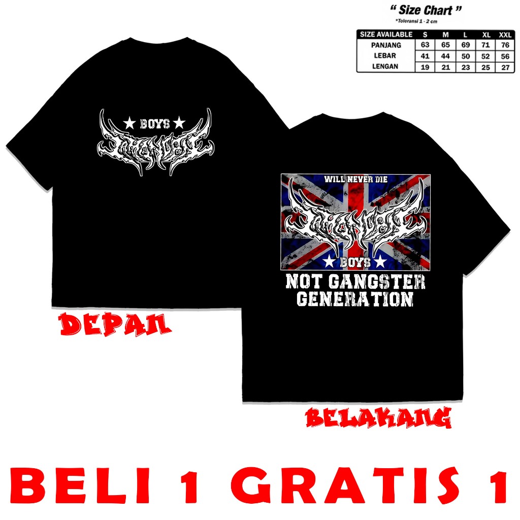 Kaos Lamongan Boys Not Gangster Nyaman Adem