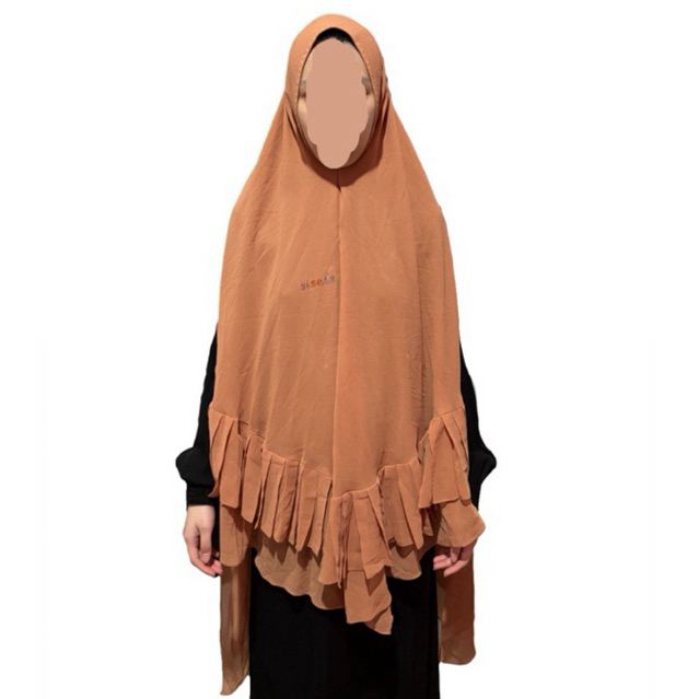 [PRELOVED] Si.Se.Sa Khimar syari coklat kemerahan