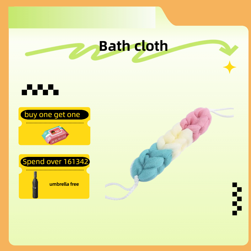 xfoliating Bath Towel Long Strip - Body Scrub Towel for Deep Cleansing, Korean Italy Towel, Remove D