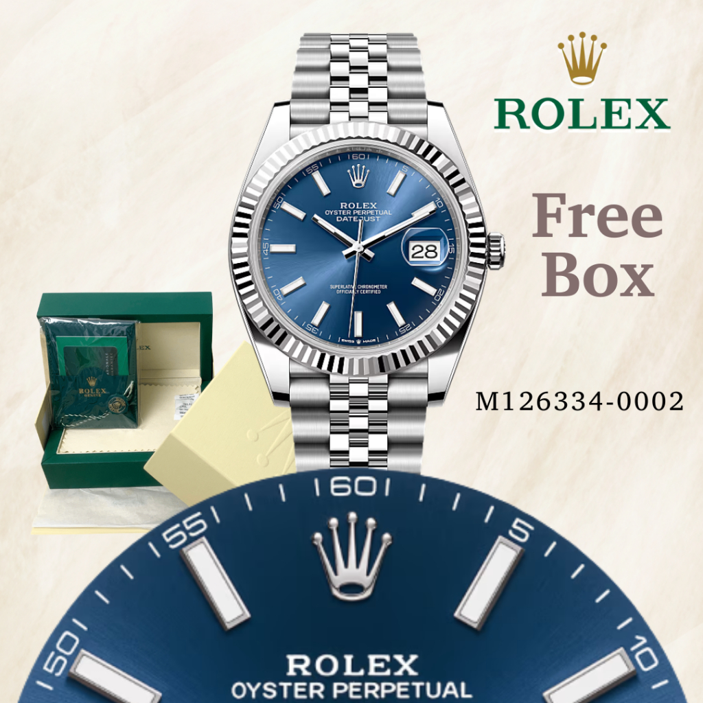COD dan 100% Asli ROLEX INCLUDE BOX Jam Tangan Seri Datejust Pria M126334-0002 Jam Tangan Automatic