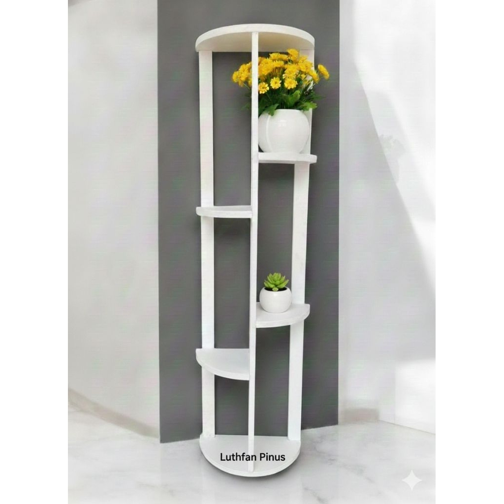 rak bunga lantai / rak bunga sudut ruangan rak bunga hiasan ruawan