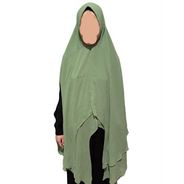 [PRELOVED] Si.Se.Sa Khimar syari hijau sage
