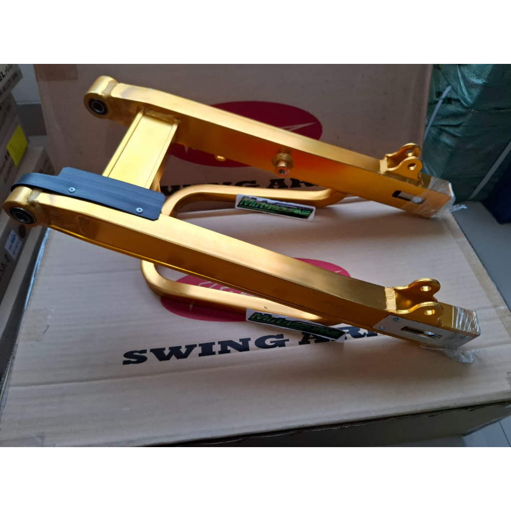 SWING ARM LENGAN AYUN SASIS VROSSI YAMAHA F1ZR FORCE 1 FIZR STABILIZER GOLD V Rossi RACING ORIGINAL