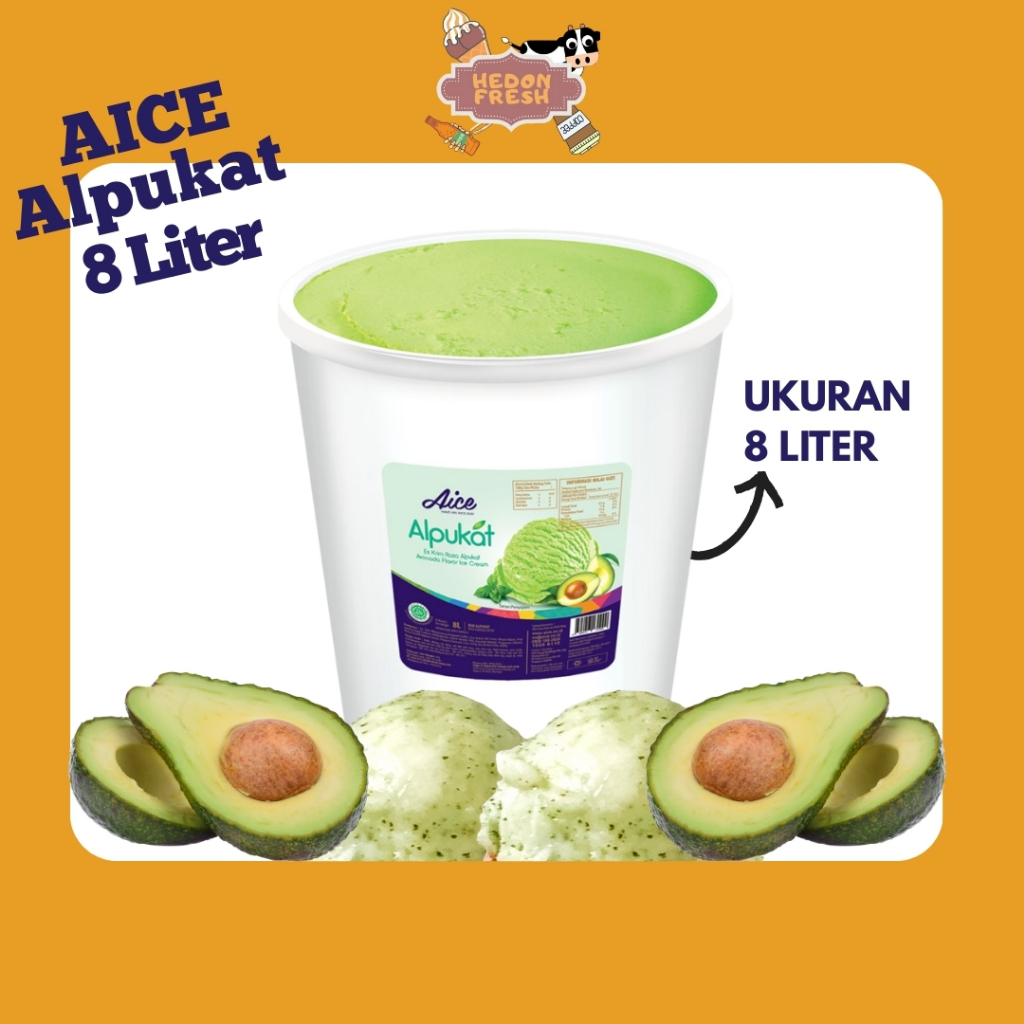 Ice Cream AICE Alpukat 8 Liter