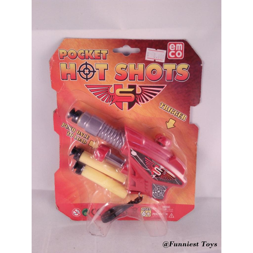 Emco Nerf KW Emco Hot Shots Nerf Murah KW Gantungan Kunci Nerf Mainan Anak Aman dengan Peluru Busa W