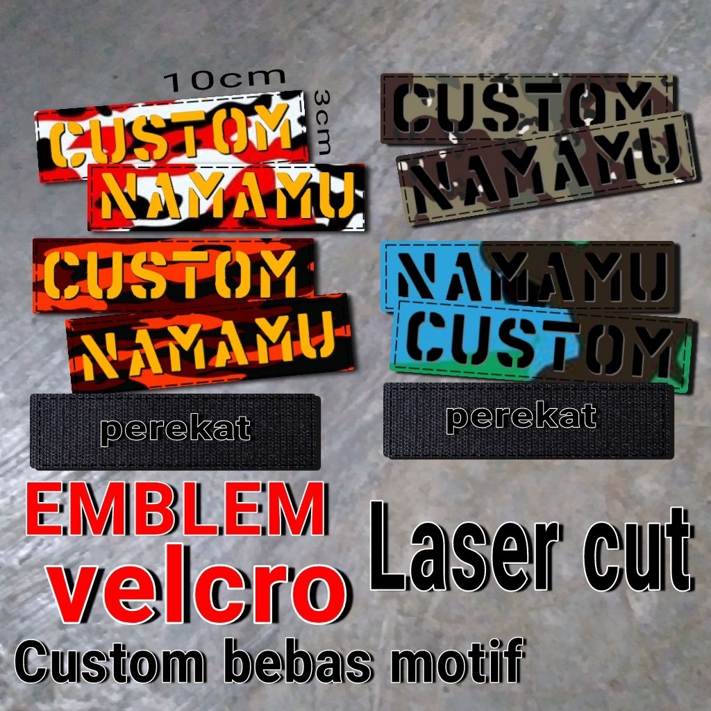 ORMAS patch custom velcro laser cut and printing