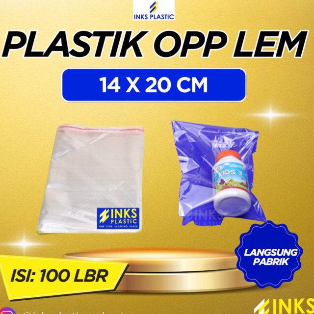 PLASTIK OPP LEM SEAL 14x20