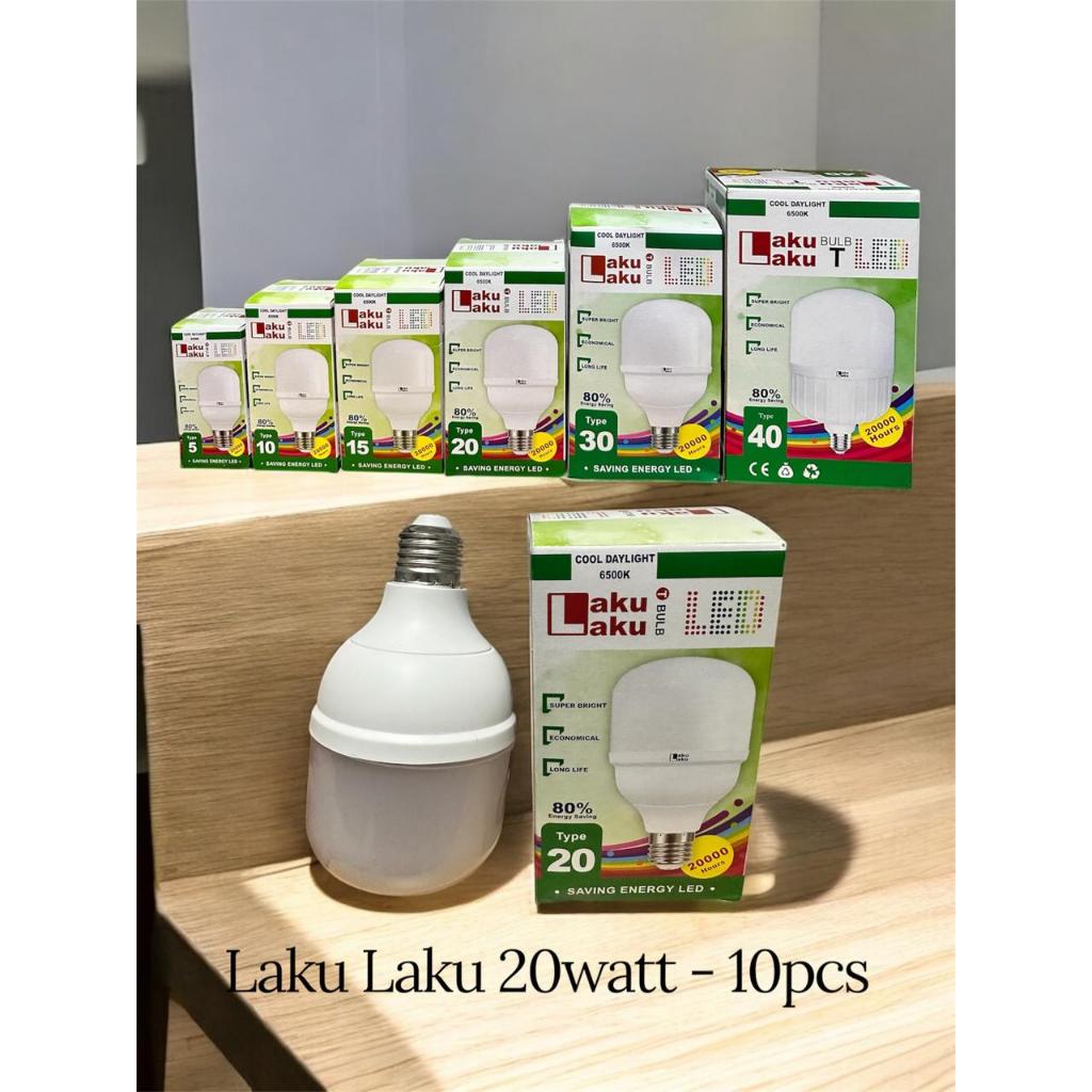 Promo Paket 10pcs Lampu LED murah Laku Laku 20watt ekonomis - Bohlam Laku Laku tipe 20 - 10pcs - Lam