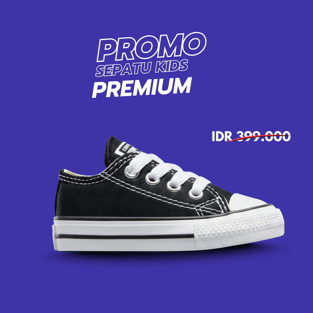 Sepatu  Anak - Hitam  all star | Sekolah TK, SD, SMP - Sneaker Casual Anak Laki-Laki & Perempuan