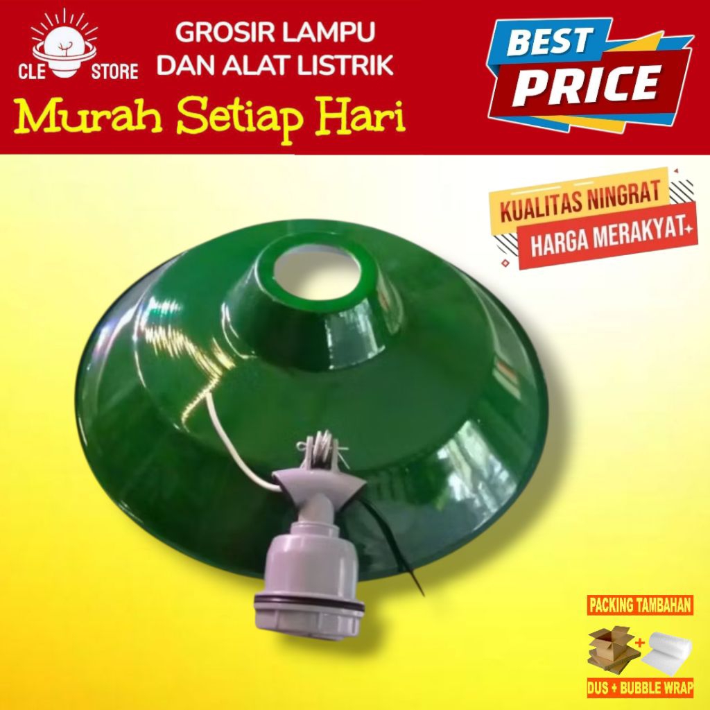 fitting WD E27 Hijau besar Outdoor Luar Jalan Gang Halaman - Kap lampu gantung + Fitting E27