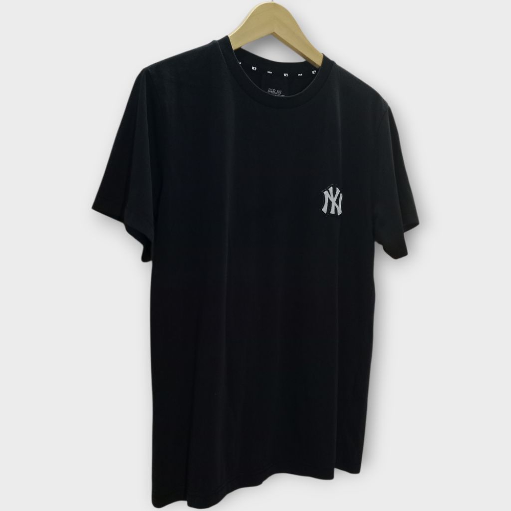 Tshirt MLB Logo NY Bordir Original - Hitam