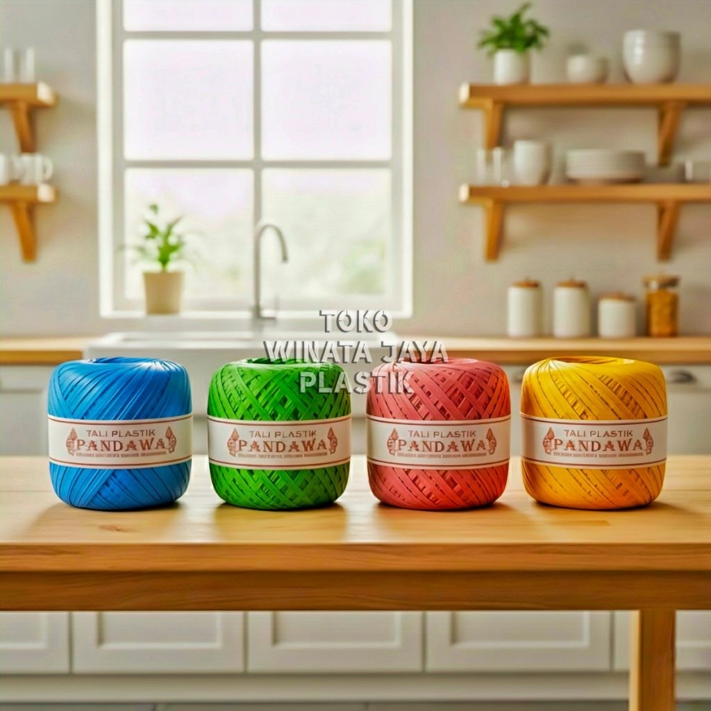 TALI RAFIA WARNA MERAH, BIRU, KUNING, HIJAU