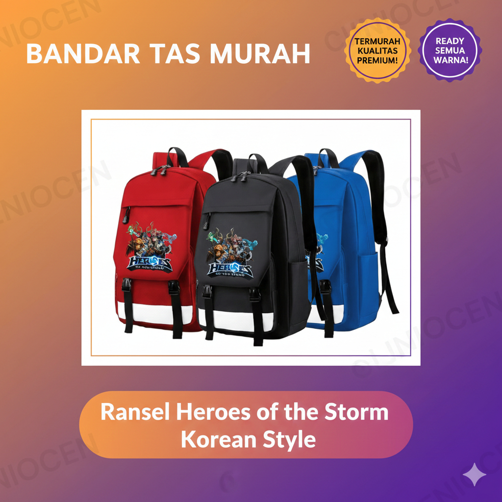 BANDAR TAS MURAH Tas MLB Anak Sekolah Laki-Laki Keren 4in1 Blue SD SMP SMA Kece Ransel Heroes Of The