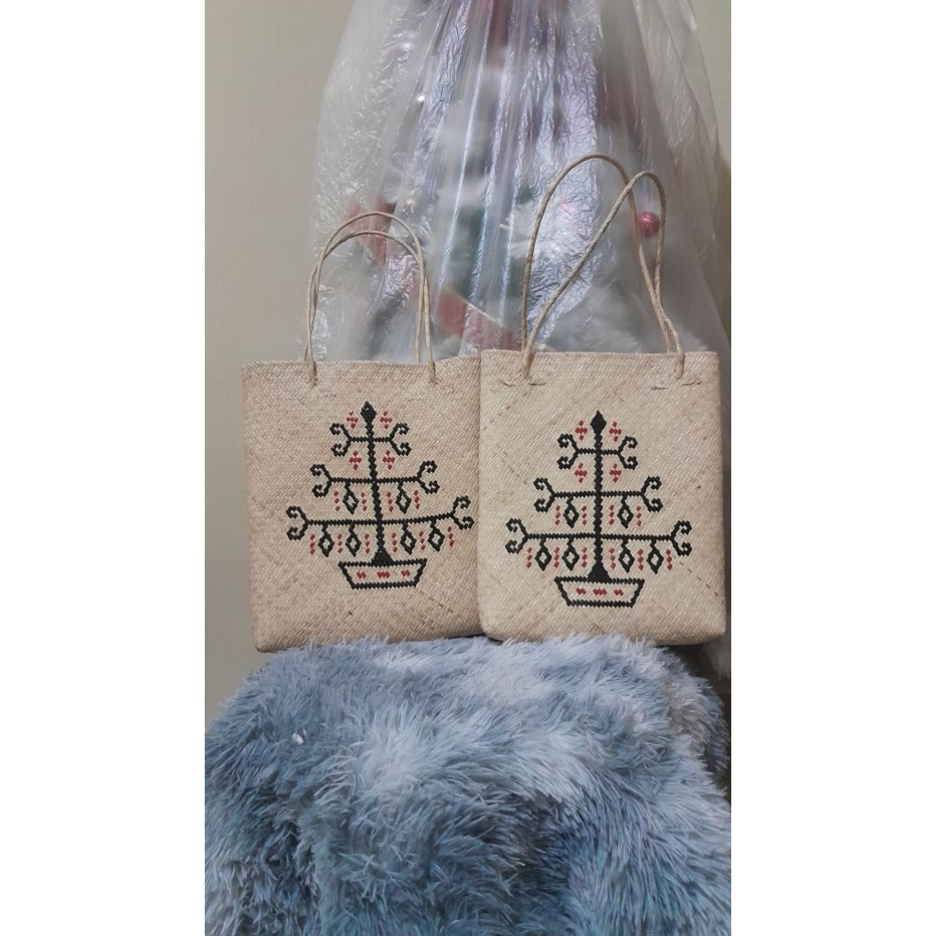 Tas Anyaman Rotan Kalimantan / Tas Anyaman Rotan Kalimantan Motif Batang Garing / Tas Wanita / Produ
