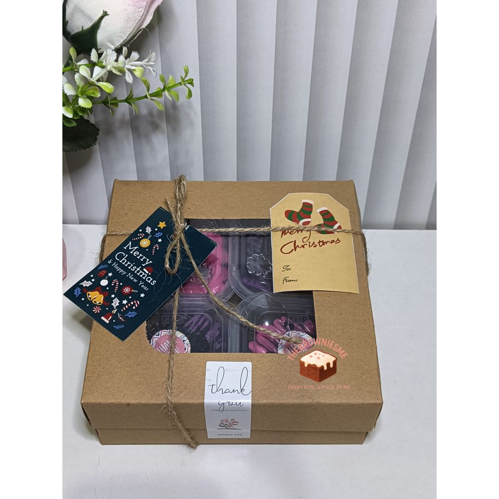 PAKET HAMPERS 4PCS BROWNIES KUKUS TOPPING CUP MINI