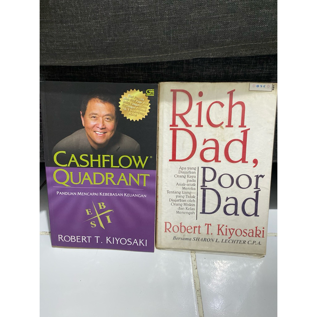 Buku cashflow quadrant dan rich dad poor dad bekas preloved