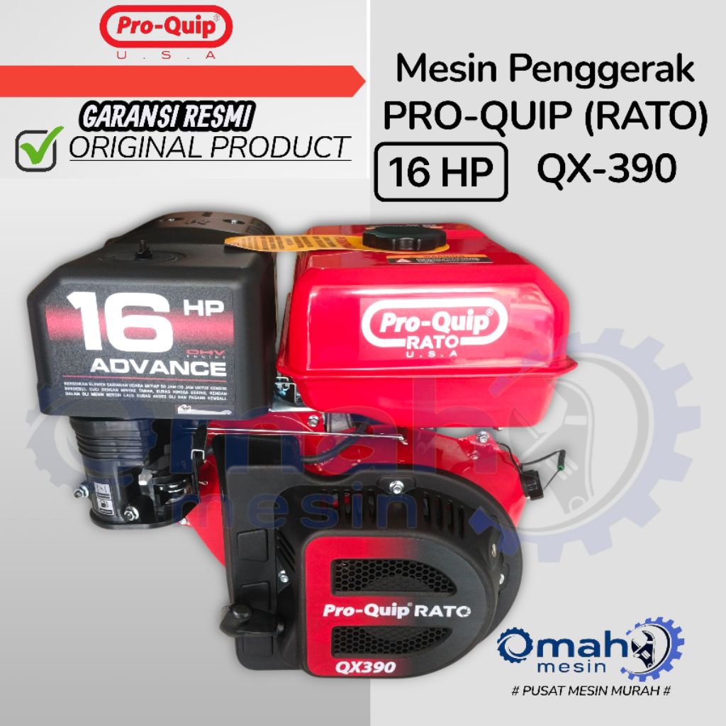 Mesin Penggerak 16 HP PRO-QUIP QX390 Gasoline Engine Bensin 16 HP QX 390 PRO-UIP QX390