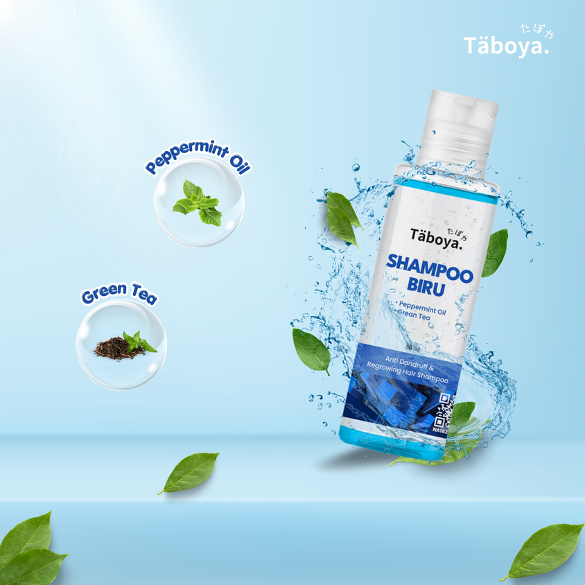 Taboya Shampoo Biru - atasi permasalahan rambut