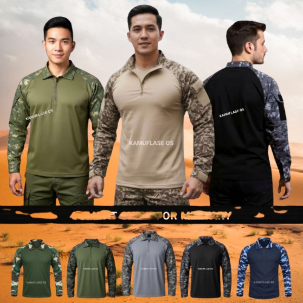 Kaos BDU Loreng Army – Tactical Outdoor Pria/Wanita