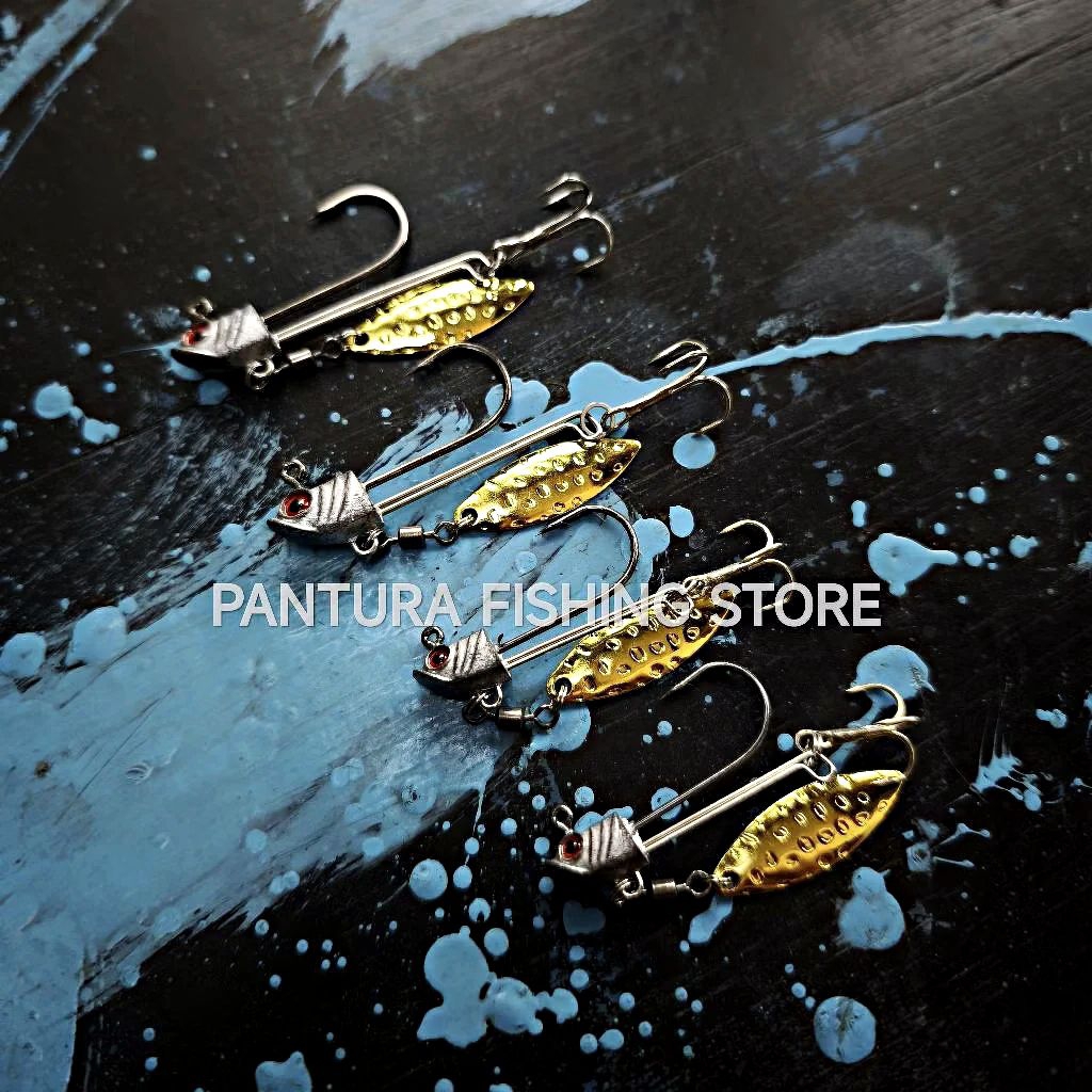 [2 pcs] Jig Head Soft Lure Plus Blade Lazarus Ukuran 2/0, 3/0