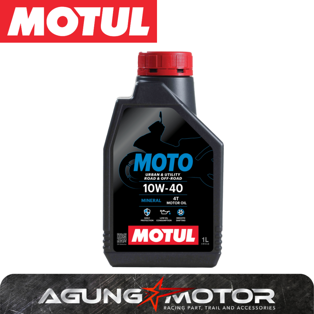 Oli Motul Moto 10W-40 Api SJ 1 liter Oli Mesin Motor 4T Oli mesin motor bebek