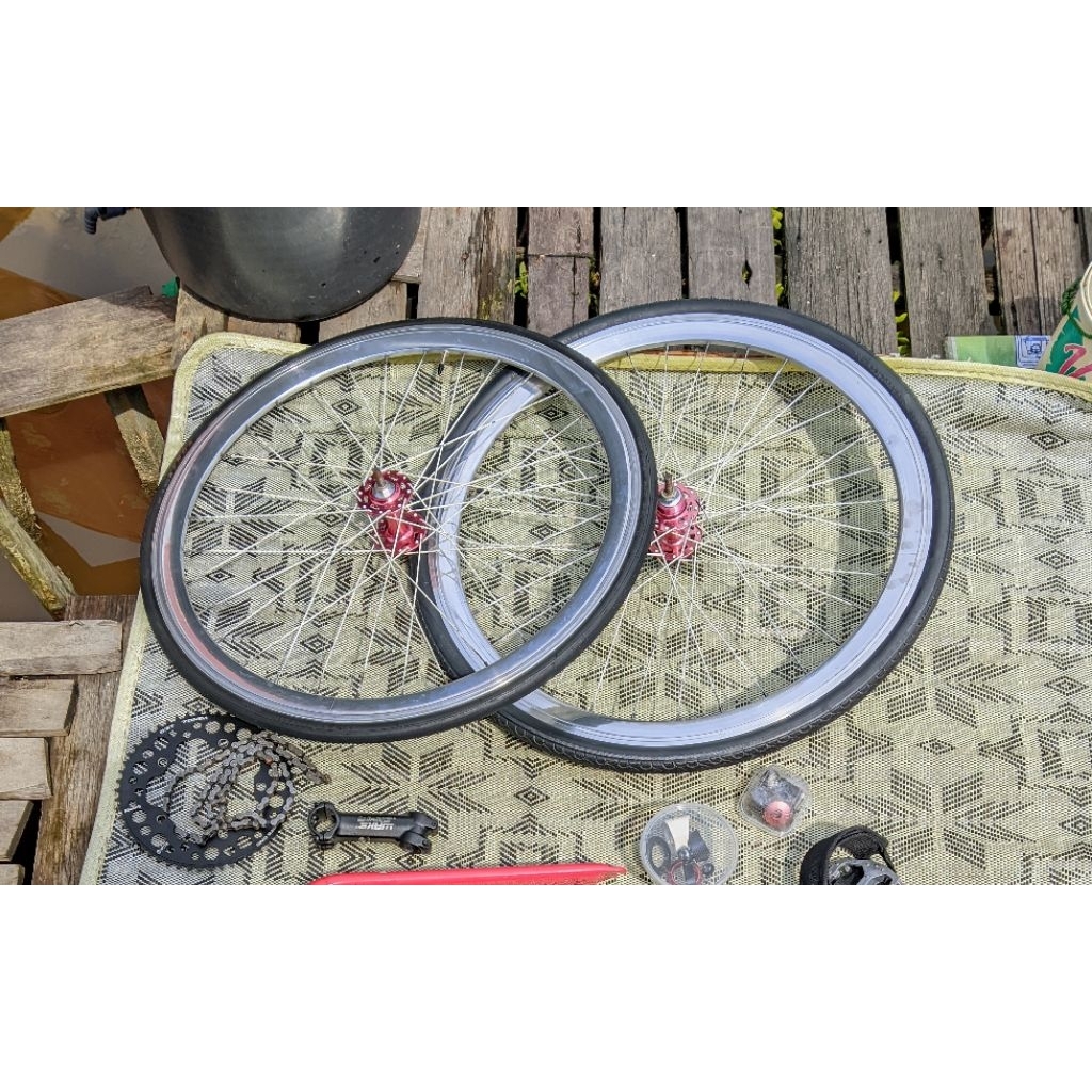 Whellset fixie 5 cm doltrap + Rims 6 cm