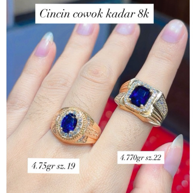 cincin cowok emas kadar 375%